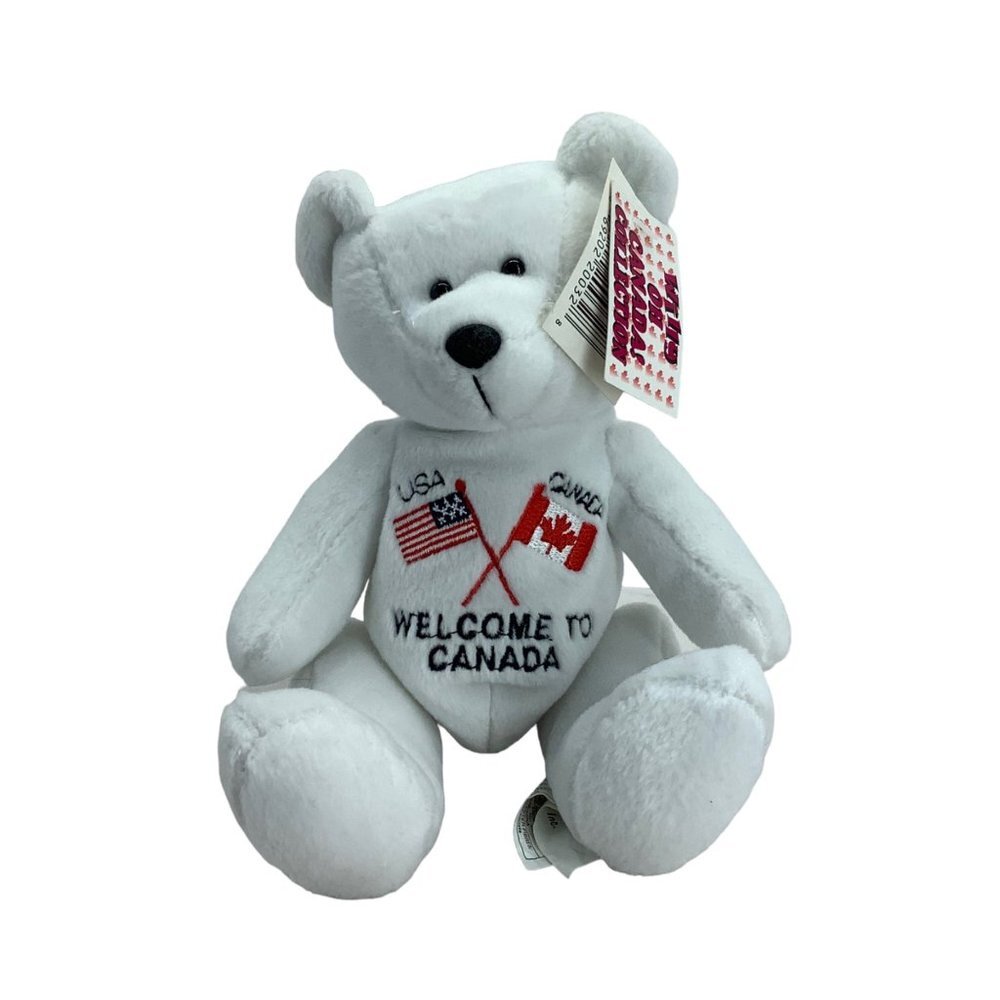 Vtg 1998 Welcome to Canada‎ Teddy Bear Plush Stuffed Animal Creature Comforts 7"